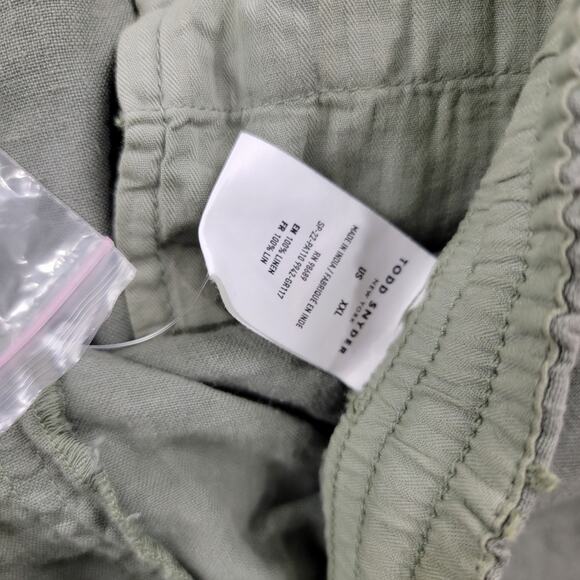 Todd Snyder Drawstring Linen Pants size XXL Green *Read* - Picture 9 of 16